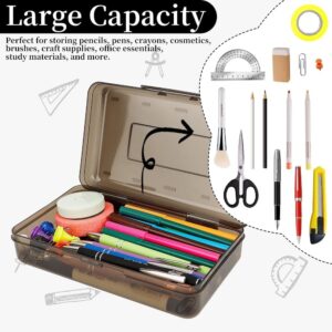 Goattoy Transparent Plastic Pencil Box Large Capacity Pencil Case Pencil Pouch for Ki-ds Gi-rls Bo-ys Adults Scho-ol & Office Supplies Gifts for Ki-ds Stu-dents - Image 31