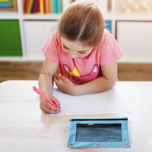 FAMTKT Clear PVC Zipper Pen Pencil Case, Big Capacity Pencil Bag Makeup Pouch Portable Toiletries and Makeup Storage Bag for Office Stationery Travel Storage (Black) on Clearance - Image 50