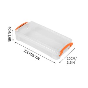 Boovnll Plastic Pencil Box - Large Capacity Stackable Clear Snap-Tight Lid Pencil Box for Pencil Markers - Storage Box for Home, Office Supplies, Pencil Case - Image 106