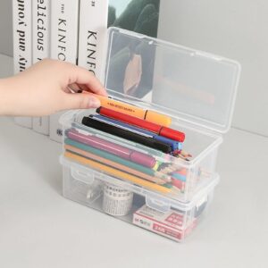 Goattoy Transparent Plastic Pencil Box Large Capacity Pencil Case Pencil Pouch for Ki-ds Gi-rls Bo-ys Adults Scho-ol & Office Supplies Gifts for Ki-ds Stu-dents - Image 35