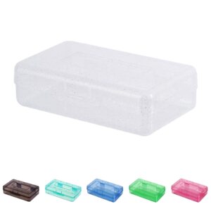 Lzobxe Snap-tight Lid Clear Plastic Pencil Case, Brown - Image 14