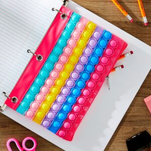 Pen+Gear Rainbow Bubble Popper Binder Pouch, Purple Pencil Cases for Primary School - Image 8