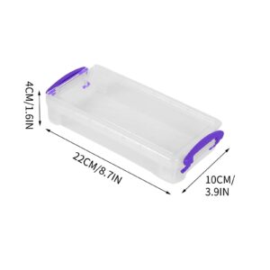 Boovnll Plastic Pencil Box - Large Capacity Stackable Clear Snap-Tight Lid Pencil Box for Pencil Markers - Storage Box for Home, Office Supplies, Pencil Case - Image 116