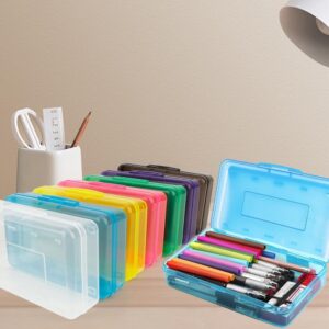 Goattoy Transparent Plastic Pencil Box Large Capacity Pencil Case Pencil Pouch for Ki-ds Gi-rls Bo-ys Adults Scho-ol & Office Supplies Gifts for Ki-ds Stu-dents - Image 44