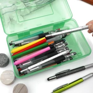 Goattoy Transparent Plastic Pencil Box Large Capacity Pencil Case Pencil Pouch for Ki-ds Gi-rls Bo-ys Adults Scho-ol & Office Supplies Gifts for Ki-ds Stu-dents - Image 45