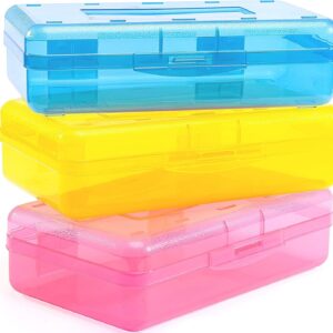 Goattoy Transparent Plastic Pencil Box Large Capacity Pencil Case Pencil Pouch for Ki-ds Gi-rls Bo-ys Adults Scho-ol & Office Supplies Gifts for Ki-ds Stu-dents - Image 46