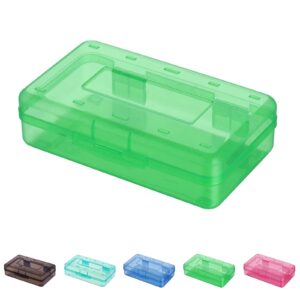 Lzobxe Snap-tight Lid Clear Plastic Pencil Case, Brown - Image 23