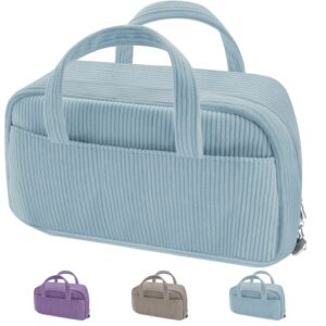 DAKIMOE Large Capacity Pencil Case with 5-Compartment,Versatile Blue Stationery Bag Pencil Pouch for Students,Teens & Adults,Perfect as Makeup Bag - Image 1