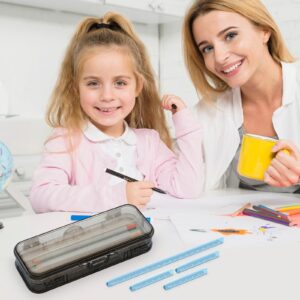 Lzobxe Plastic Pencil Box Extra Large Capacity, Clear - Image 9