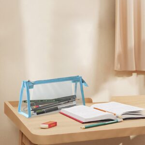 Boovnll Plastic Pencil Box - Large Capacity Stackable Clear Snap-Tight Lid Pencil Box for Pencil Markers - Storage Box for Home, Office Supplies, Pencil Case - Image 130