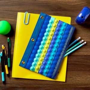 Pen+Gear Rainbow Bubble Popper Binder Pouch, Purple Pencil Cases for Primary School - Image 15