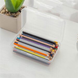 Goattoy Transparent Plastic Pencil Box Large Capacity Pencil Case Pencil Pouch for Ki-ds Gi-rls Bo-ys Adults Scho-ol & Office Supplies Gifts for Ki-ds Stu-dents - Image 57