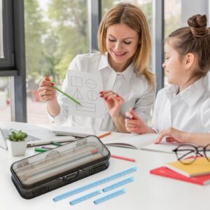 Lzobxe Plastic Pencil Box Extra Large Capacity, Clear - Image 11