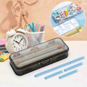 Lzobxe Plastic Pencil Box Extra Large Capacity, Clear - Image 12