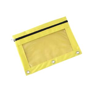 Yhmxh Oxford Cloth Pencil Cases with 3 Ring, Black - Image 5