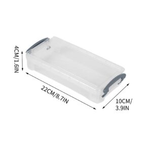 Boovnll Plastic Pencil Box - Large Capacity Stackable Clear Snap-Tight Lid Pencil Box for Pencil Markers - Storage Box for Home, Office Supplies, Pencil Case - Image 133