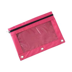 Yhmxh Oxford Cloth Pencil Cases with 3 Ring, Black - Image 7