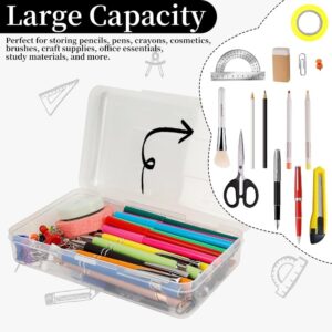 Goattoy Transparent Plastic Pencil Box Large Capacity Pencil Case Pencil Pouch for Ki-ds Gi-rls Bo-ys Adults Scho-ol & Office Supplies Gifts for Ki-ds Stu-dents - Image 61