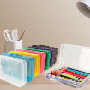 Goattoy Transparent Plastic Pencil Box Large Capacity Pencil Case Pencil Pouch for Ki-ds Gi-rls Bo-ys Adults Scho-ol & Office Supplies Gifts for Ki-ds Stu-dents - Image 62