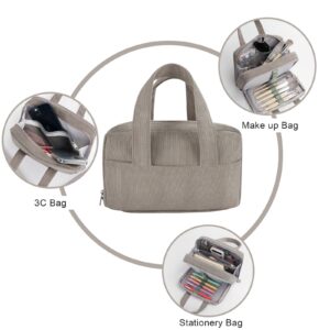 DAKIMOE Large Capacity Pencil Case with 5-Compartment,Versatile Blue Stationery Bag Pencil Pouch for Students,Teens & Adults,Perfect as Makeup Bag - Image 12