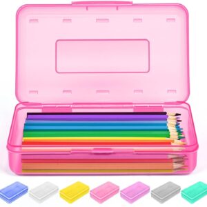 Goattoy Transparent Plastic Pencil Box Large Capacity Pencil Case Pencil Pouch for Ki-ds Gi-rls Bo-ys Adults Scho-ol & Office Supplies Gifts for Ki-ds Stu-dents - Image 66