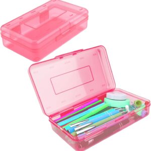 Goattoy Transparent Plastic Pencil Box Large Capacity Pencil Case Pencil Pouch for Ki-ds Gi-rls Bo-ys Adults Scho-ol & Office Supplies Gifts for Ki-ds Stu-dents - Image 67