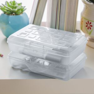 Sterilite Small Pencil Box Plastic, Clear - Image 4
