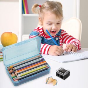 Lzobxe Plastic Pencil Box Extra Large Capacity, Clear - Image 20