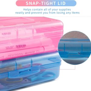 Goattoy Transparent Plastic Pencil Box Large Capacity Pencil Case Pencil Pouch for Ki-ds Gi-rls Bo-ys Adults Scho-ol & Office Supplies Gifts for Ki-ds Stu-dents - Image 71
