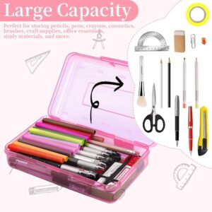 Goattoy Transparent Plastic Pencil Box Large Capacity Pencil Case Pencil Pouch for Ki-ds Gi-rls Bo-ys Adults Scho-ol & Office Supplies Gifts for Ki-ds Stu-dents - Image 72