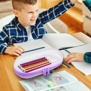 Lksixu Clear Hard Plastic Pencil Case, Double Zippered Hard Shell Pencil Pouch, Waterproof Toiletry & Cosmetic Bag Stationery Storage Bin Portable Travel Organizer for Toys, Crafts and Small Items - Image 9