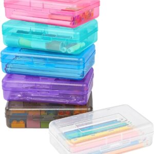 Goattoy Transparent Plastic Pencil Box Large Capacity Pencil Case Pencil Pouch for Ki-ds Gi-rls Bo-ys Adults Scho-ol & Office Supplies Gifts for Ki-ds Stu-dents - Image 74