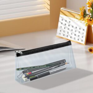 Boovnll Plastic Pencil Box - Large Capacity Stackable Clear Snap-Tight Lid Pencil Box for Pencil Markers - Storage Box for Home, Office Supplies, Pencil Case - Image 146