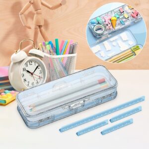 Lzobxe Plastic Pencil Box Extra Large Capacity, Clear - Image 28