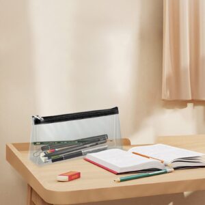 Boovnll Plastic Pencil Box - Large Capacity Stackable Clear Snap-Tight Lid Pencil Box for Pencil Markers - Storage Box for Home, Office Supplies, Pencil Case - Image 149