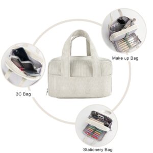 DAKIMOE Large Capacity Pencil Case with 5-Compartment,Versatile Blue Stationery Bag Pencil Pouch for Students,Teens & Adults,Perfect as Makeup Bag - Image 26