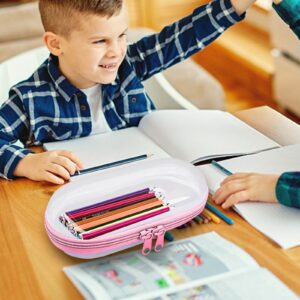 Lksixu Clear Hard Plastic Pencil Case, Double Zippered Hard Shell Pencil Pouch, Waterproof Toiletry & Cosmetic Bag Stationery Storage Bin Portable Travel Organizer for Toys, Crafts and Small Items - Image 13