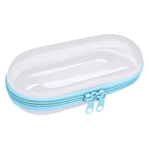 Lksixu Clear Hard Plastic Pencil Case, Double Zippered Hard Shell Pencil Pouch, Waterproof Toiletry & Cosmetic Bag Stationery Storage Bin Portable Travel Organizer for Toys, Crafts and Small Items - Image 14
