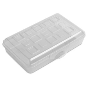 Sterilite Small Pencil Box Plastic, Clear - Image 9