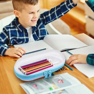 Lksixu Clear Hard Plastic Pencil Case, Double Zippered Hard Shell Pencil Pouch, Waterproof Toiletry & Cosmetic Bag Stationery Storage Bin Portable Travel Organizer for Toys, Crafts and Small Items - Image 15