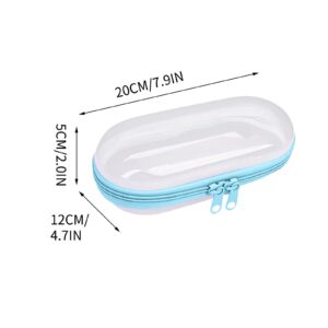 Lksixu Clear Hard Plastic Pencil Case, Double Zippered Hard Shell Pencil Pouch, Waterproof Toiletry & Cosmetic Bag Stationery Storage Bin Portable Travel Organizer for Toys, Crafts and Small Items - Image 16