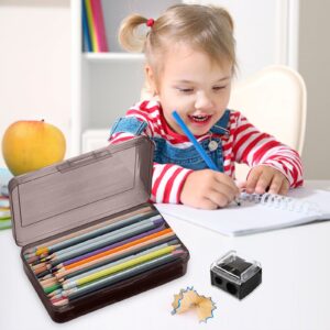Lzobxe Plastic Pencil Box Extra Large Capacity, Clear - Image 32