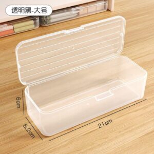 Lzobxe Plastic Pencil Box Extra Large Capacity, Clear - Image 38