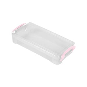 Boovnll Plastic Pencil Box - Large Capacity Stackable Clear Snap-Tight Lid Pencil Box for Pencil Markers - Storage Box for Home, Office Supplies, Pencil Case - Image 159