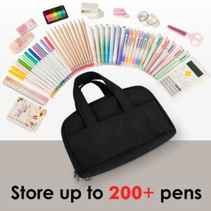 DAKIMOE Large Capacity Pencil Case with 5-Compartment,Versatile Blue Stationery Bag Pencil Pouch for Students,Teens & Adults,Perfect as Makeup Bag - Image 36