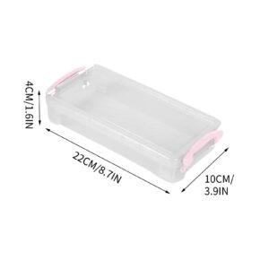 Boovnll Plastic Pencil Box - Large Capacity Stackable Clear Snap-Tight Lid Pencil Box for Pencil Markers - Storage Box for Home, Office Supplies, Pencil Case - Image 160