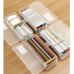 Lzobxe Plastic Pencil Box Extra Large Capacity, Clear - Image 41