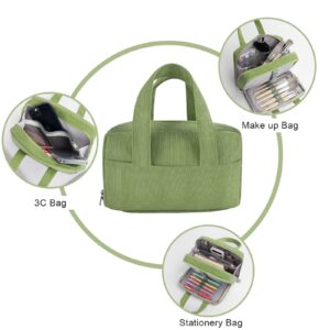 DAKIMOE Large Capacity Pencil Case with 5-Compartment,Versatile Blue Stationery Bag Pencil Pouch for Students,Teens & Adults,Perfect as Makeup Bag - Image 41