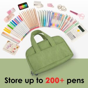 DAKIMOE Large Capacity Pencil Case with 5-Compartment,Versatile Blue Stationery Bag Pencil Pouch for Students,Teens & Adults,Perfect as Makeup Bag - Image 43