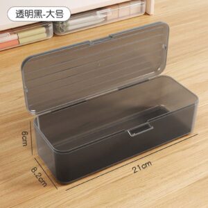 Lzobxe Plastic Pencil Box Extra Large Capacity, Clear - Image 49